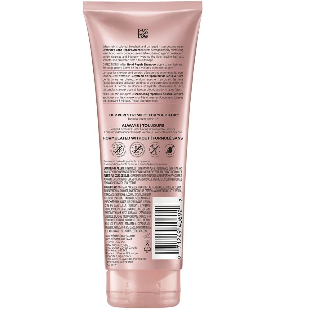 L’Oréal Paris Everpure Sulfate-free-bond-strengthening-color-care-conditioner 4 L’Oréal Paris Everpure Sulfate-free-bond-strengthening-color-care-conditioner - Image 2