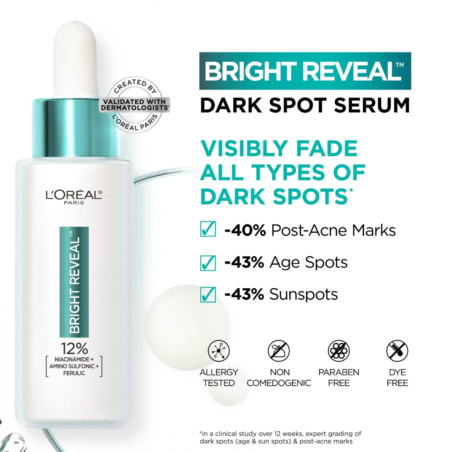 L’Oréal Paris Bright Reveal Bright-reveal-12-niacinamide-amino-sulfonic-ferulic-acid-dark-spot-serum 9 L’Oréal Paris Bright Reveal Bright-reveal-12-niacinamide-amino-sulfonic-ferulic-acid-dark-spot-serum - Image 7