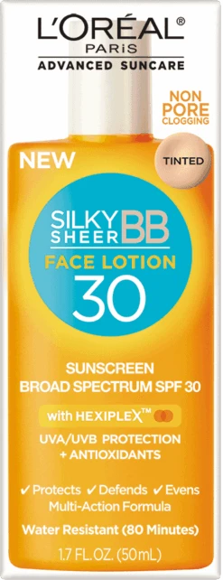 L’Oréal Paris SublimeSun Advanced-Suncare-Silky-Sheer-BB-Face-Lotion-30