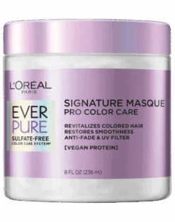L’Oréal Paris Everpure EverPure-Sulfate-Free-Signature-Masque-Color-Care-Hair-Mask -Loreal Cares Store loreal haircare ever color caring masque 071249650264 primary