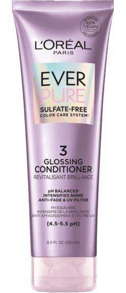L’Oréal Paris Everpure Sulfate-Free-Glossing-Conditioner-pH-Balanced 11 L’Oréal Paris Everpure Sulfate-Free-Glossing-Conditioner-pH-Balanced -Loreal Cares Store loreal haircare ever glossing conditioner front
