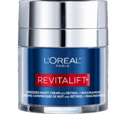 L’Oréal Paris RevitaLift Pressed-night-moisturizer-with-Retinol-hydrates 9 L’Oréal Paris RevitaLift Pressed-night-moisturizer-with-Retinol-hydrates -Loreal Cares Store loreal skincare revitalift derm intensives pressed night cream pure retinol front 2