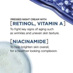 L’Oréal Paris RevitaLift Pressed-night-moisturizer-with-Retinol-hydrates 8 L’Oréal Paris RevitaLift Pressed-night-moisturizer-with-Retinol-hydrates -Loreal Cares Store loreal skincare revitalift derm intensives pressed night cream pure retinol ingredients